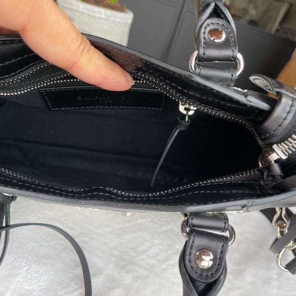 Balenciaga Weaving Classic Mini City in Black and White - Picture 8 of 14